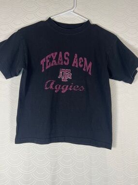YOUTH Texas A&M Aggies Medium Black Short Sleeve Cotton Casual College T Shirt